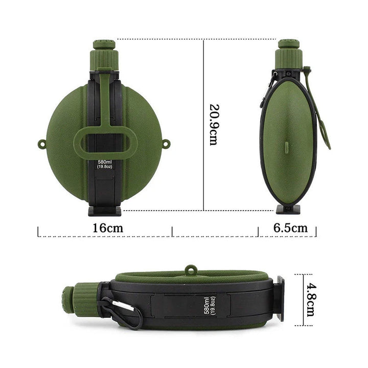 BowLift | Foldable Silicone Water Bottle with Compass