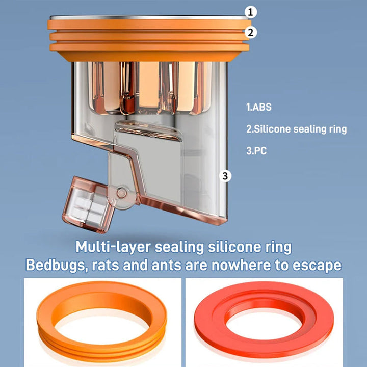 BowLift | Universal double deodorant drain core