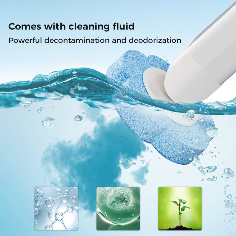 Toilet Wand Kit, Disposable Toilet Cleaning System with 18 Refill Heads | Bowlift