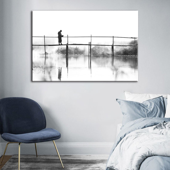 Water Bridge - Canvas Wall Art Painting | Bowlift