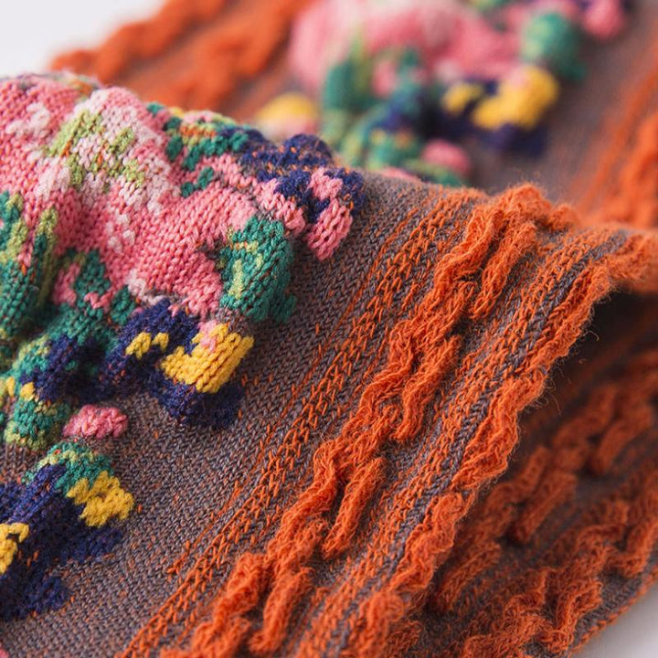 BowLift | 🧦🌸Vintage Embroidered Flower Socks (5 Pairs)