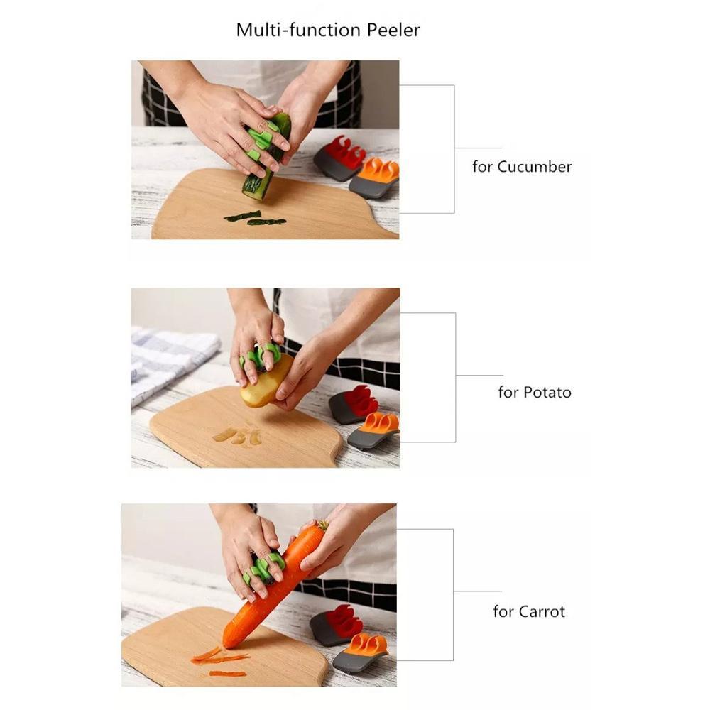 Two finger shaved fruit peeler | Bowlift