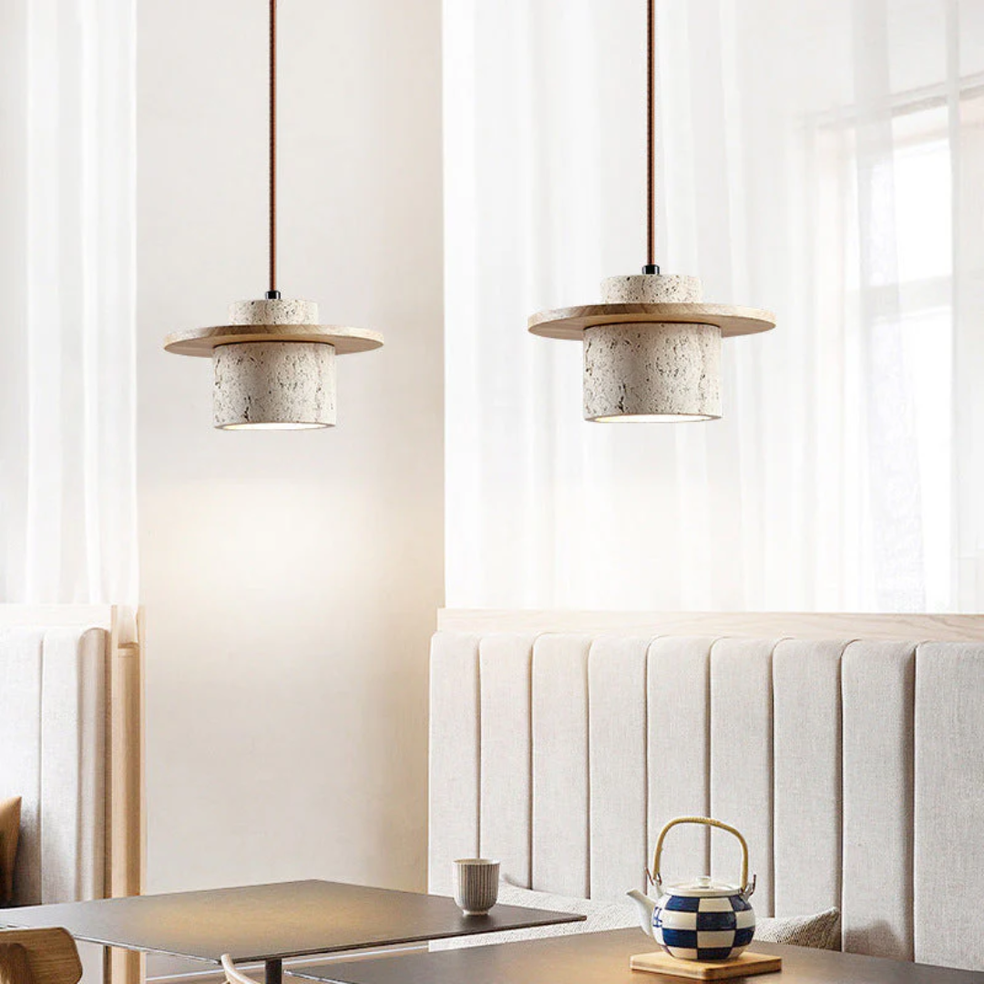 BowLift | Luxury Travertine Design Pendant Light