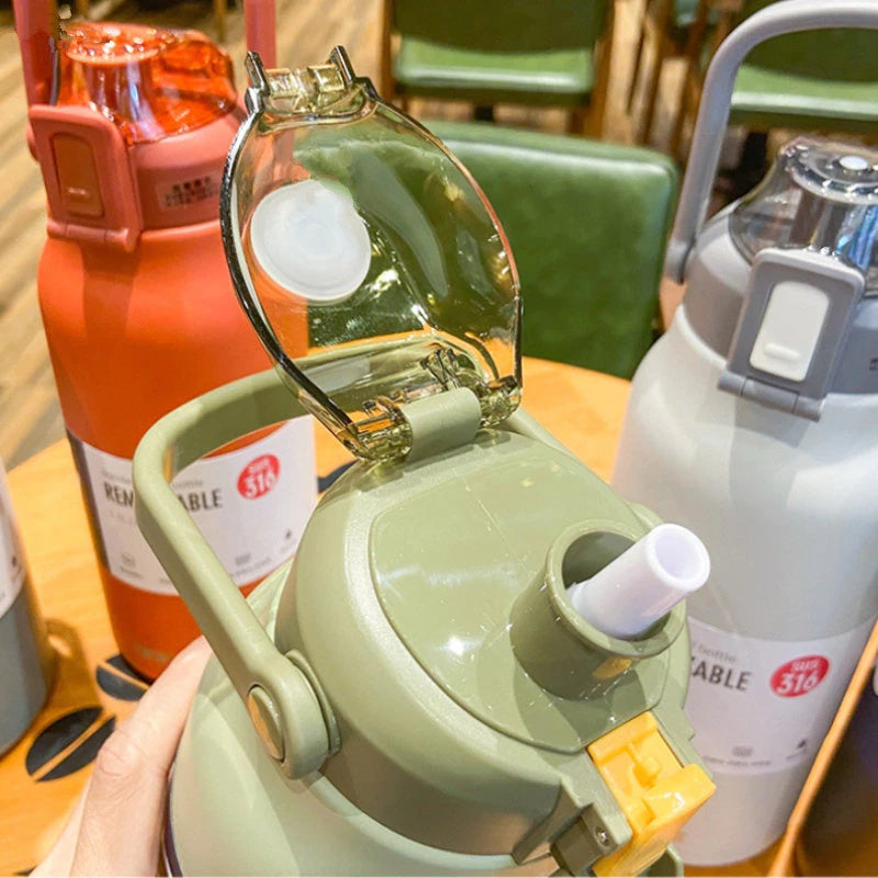 BowLift | Stainless Steel Built-in Straw Camping Thermos
