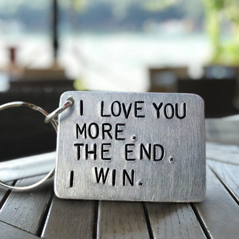 BowLift | "I love you more The end I win" Funny keychain