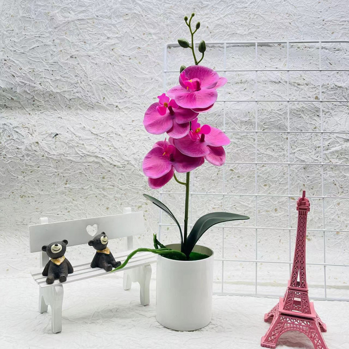 BowLift | Artificial Orchid Flower – Decorative Artificial Plant for Living Room and Table Decoration