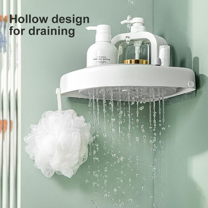Waterproof Rotating Bathroom Corner Shelf