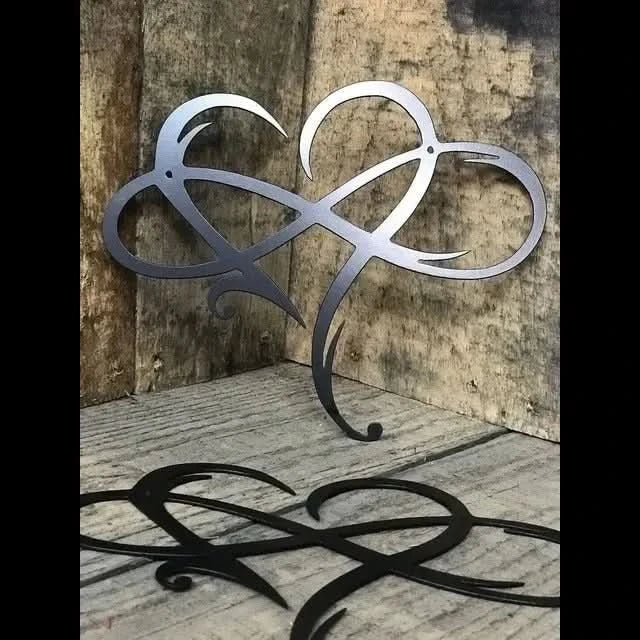 BowLift | Iron Wall Art with Infinity Heart Design
