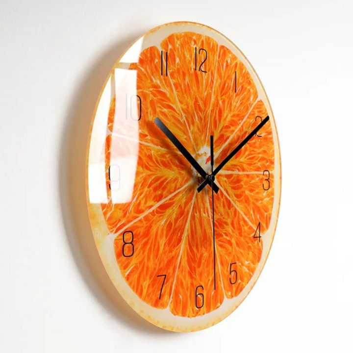 Large Glass Wall Clock with Clearly Marked Dial