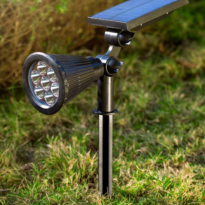 Solar Garden Spotlight with LED Lights, 4- or 7-Light Options