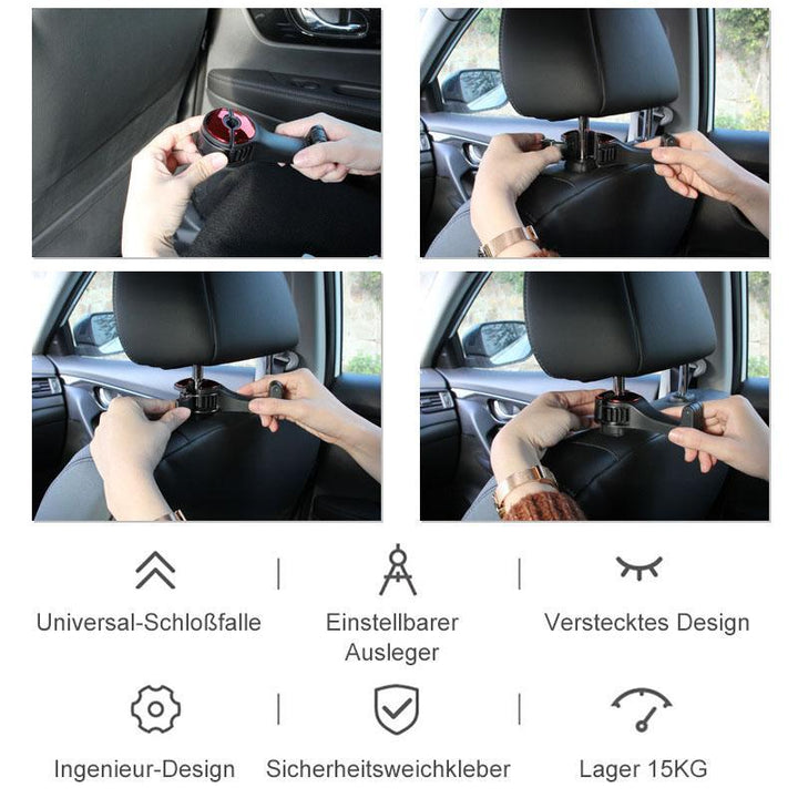 BowLift | Hook for car seats with phone holder