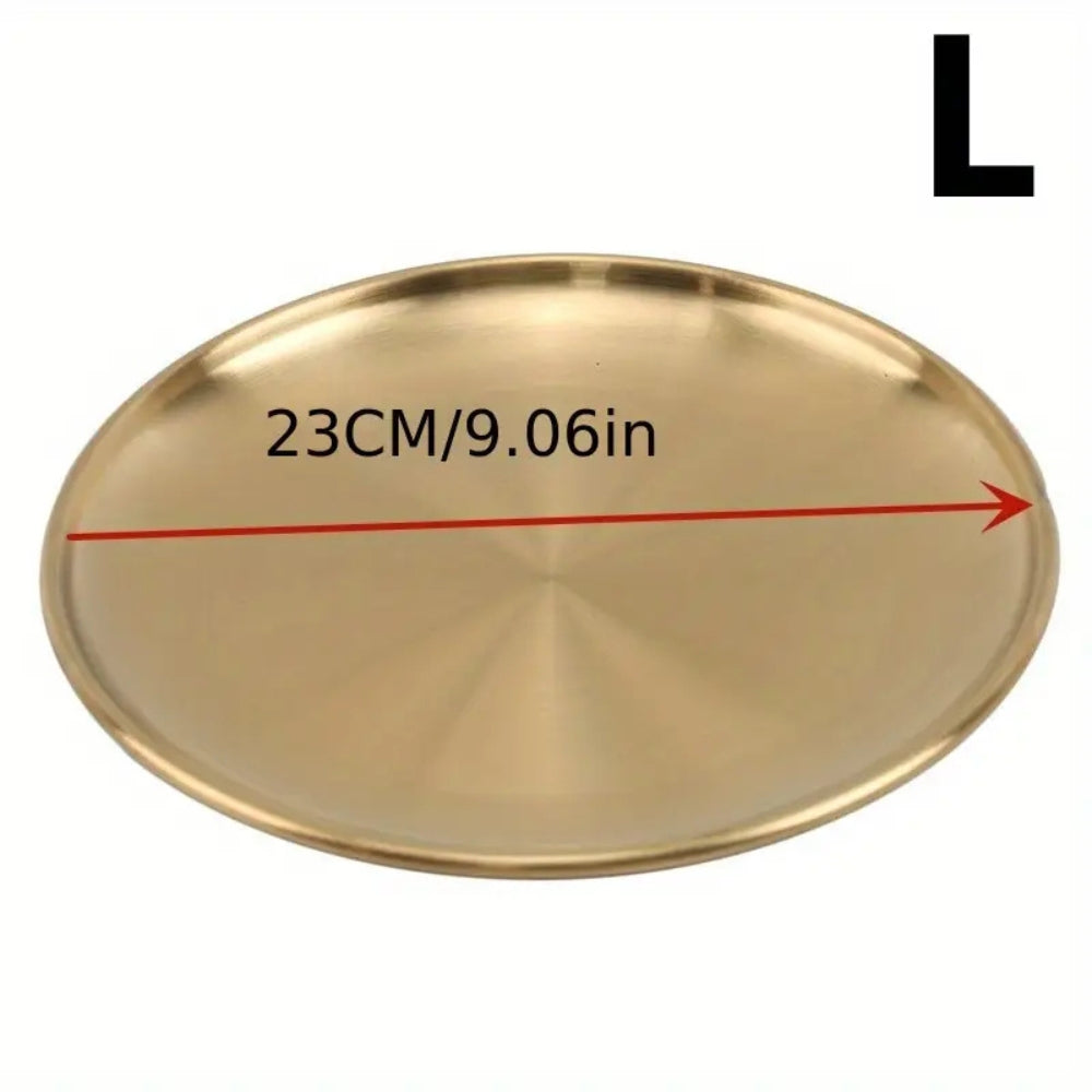 BowLift | Lustrous Golden Stainless Steel Serving Plates
