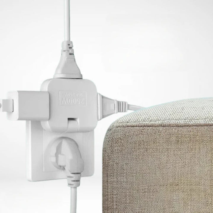 FlexiPlug – Ultra-thin 180° rotatable power strip with multiple sockets Bowlift