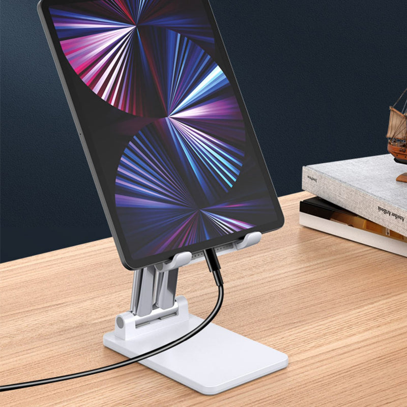 Foldable Phone and Tablet Stand with Rubberized Grips