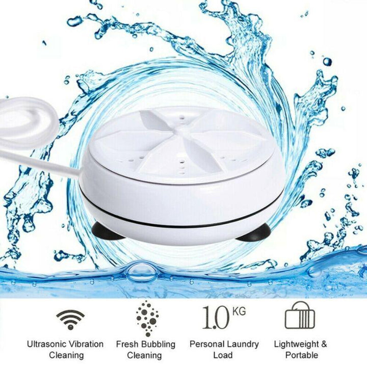 Portable Ultrasonic Dishwasher and Laundry Cleaning Device