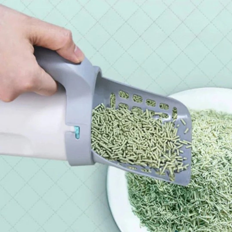 Self-cleaning cat litter box with integrated bag dispenser Bowlift