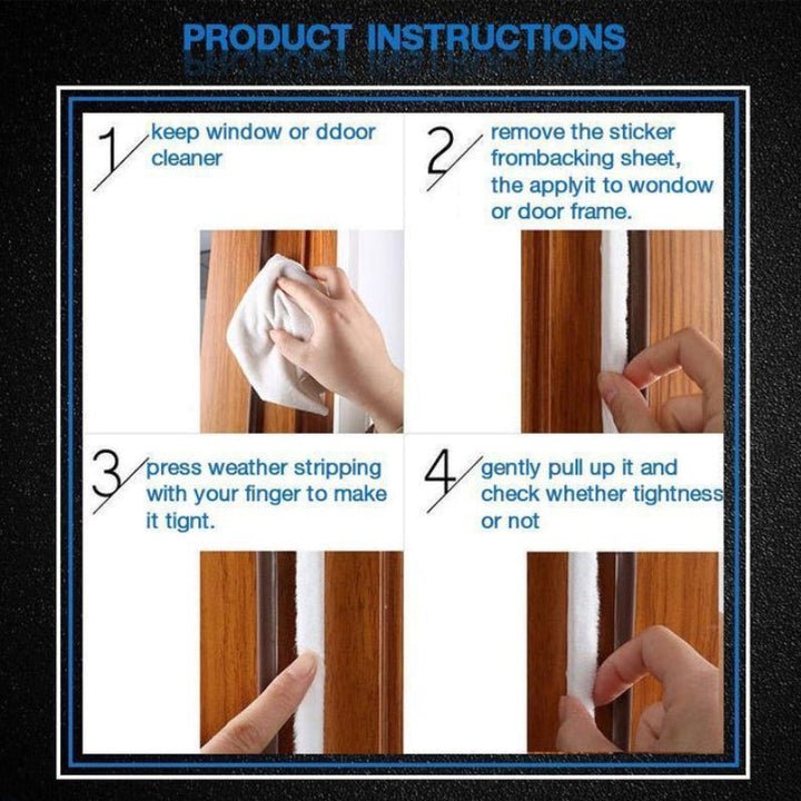 Silicone Door and Window Sealing Strip, 5 m