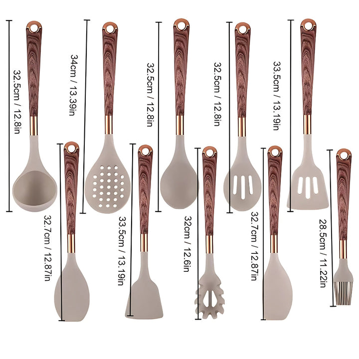 BowLift | Luxe Silicone Cooking Utensils | 10 Pcs Set