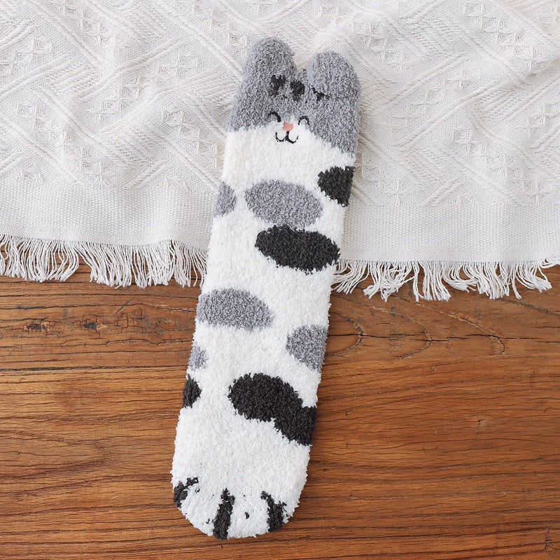 BowLift | Fuzzy Socks with Cat Paws