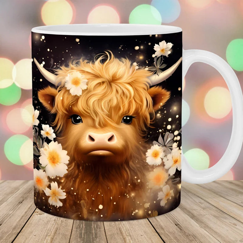 Highland Cow Ceramic Coffee Mug | Bowlift