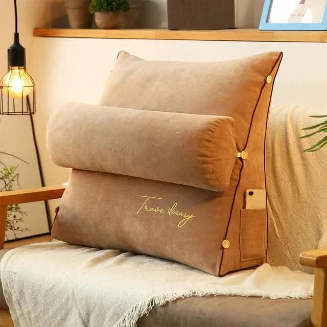 BowLift | Wedge Back Support Pillow with Neck Roll