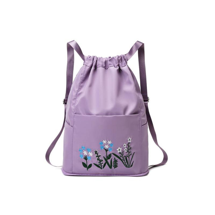 Multifunctional travel backpack with drawstring and embroidery | Bowlift