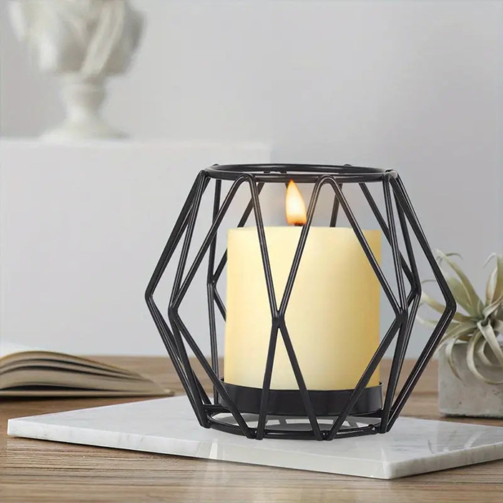 BowLift | Wireframe Sleek Iron Candle Holder