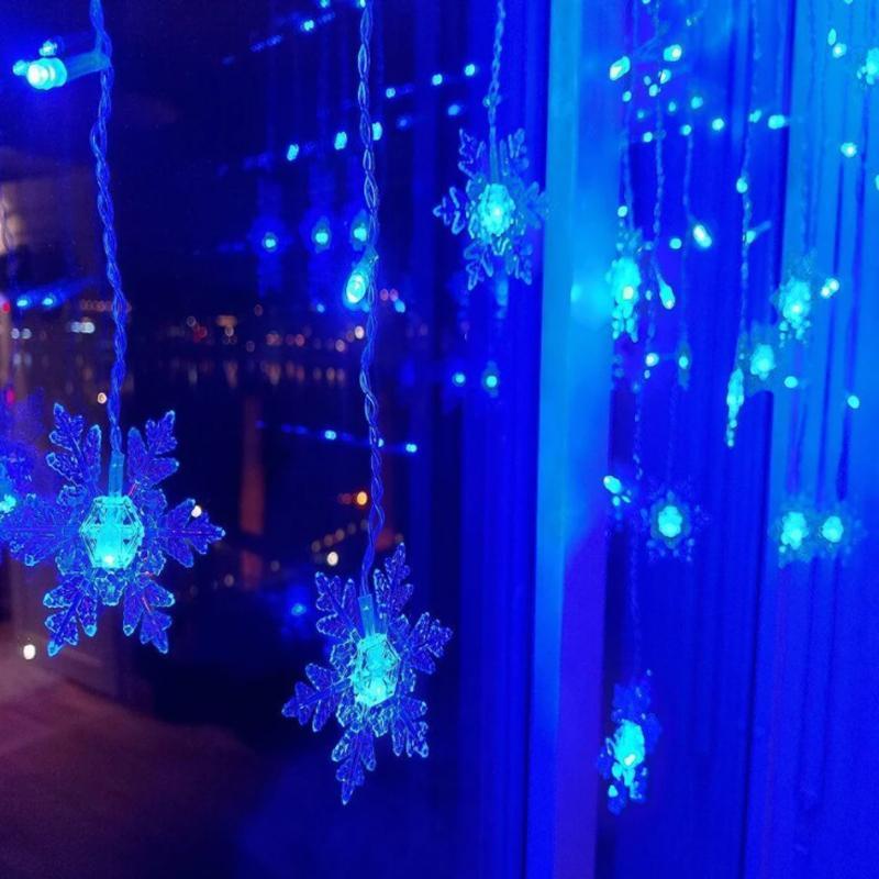 BowLift | Curtain Snowflake LED String Lights