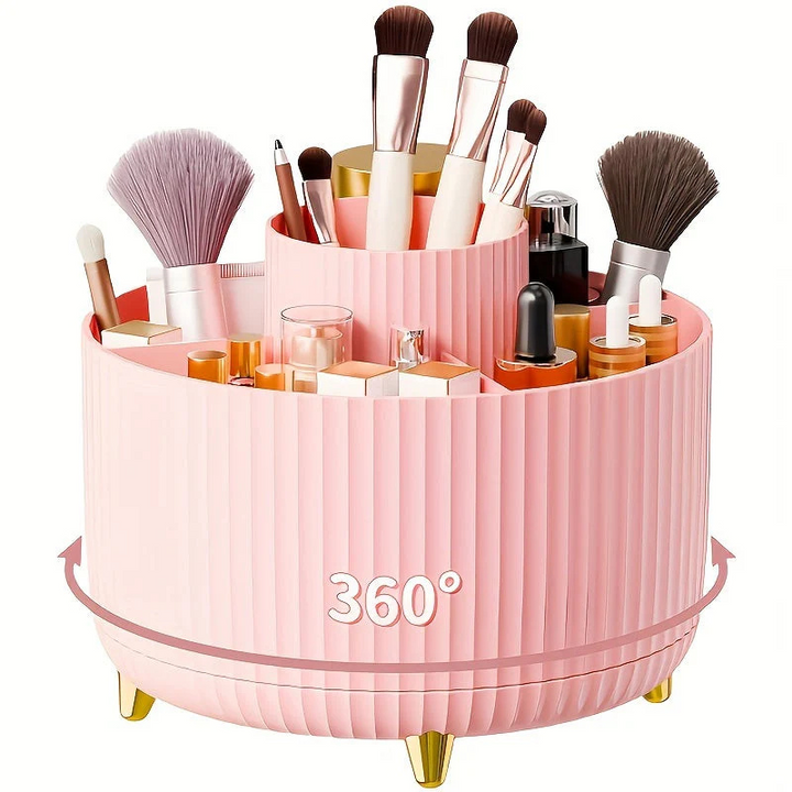 BowLift | Makeup Organiser | 360° Rotating Storage Rack for Vanity