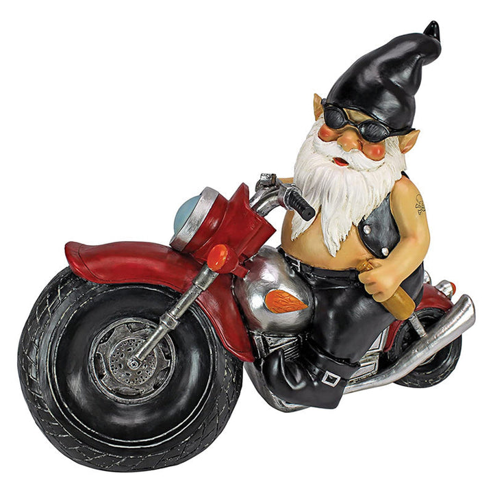 The Biker Gnome Statue Mini Garden Decoration | Bowlift