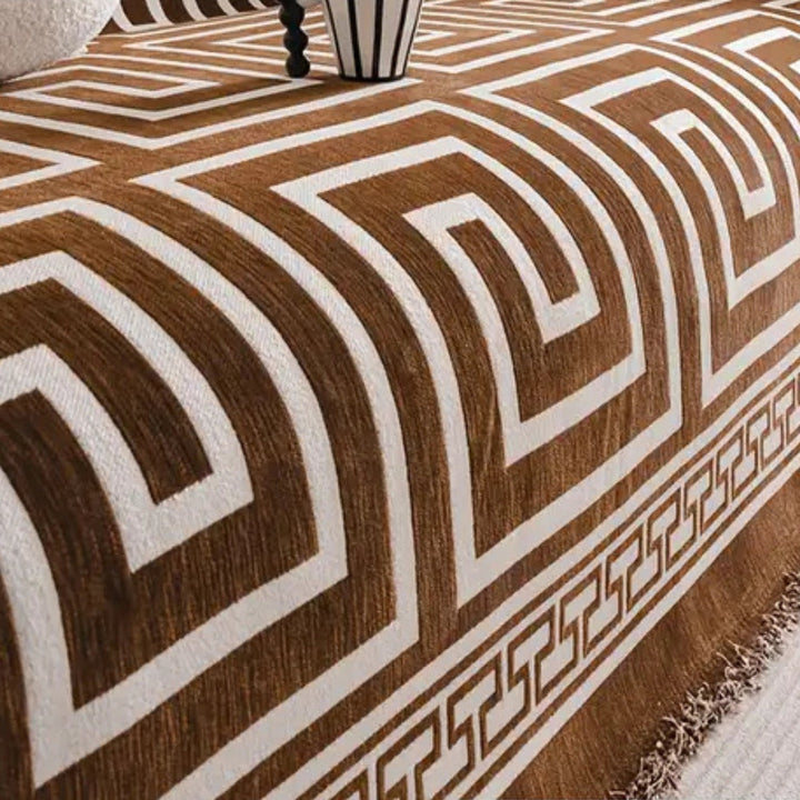 BowLift | Meander Tassels Chenille Sofa Cover