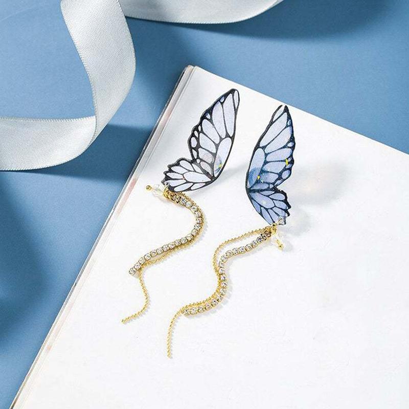 BowLift | Butterfly Fringe Long Earrings
