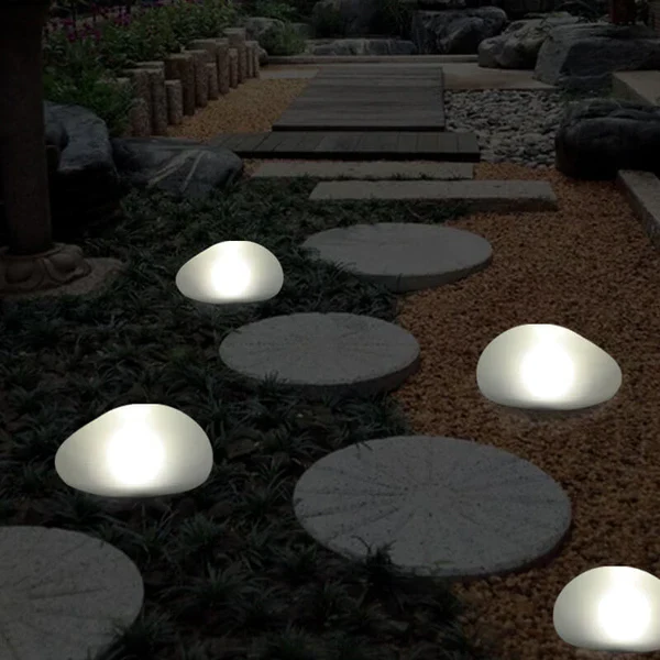BowLift | Solar Pebble ABS Sandblasted LED Outdoor Landscape Glass Light