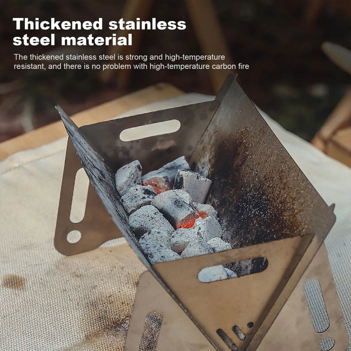 BowLift | Stainless Steel Portable Folding Camping Mini Grill