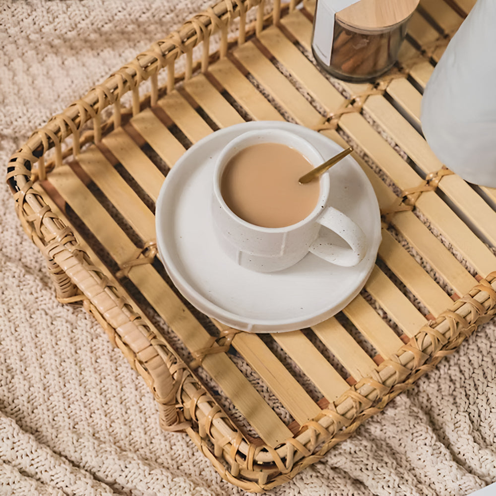 BowLift | Rustic Weave Rattan Tray