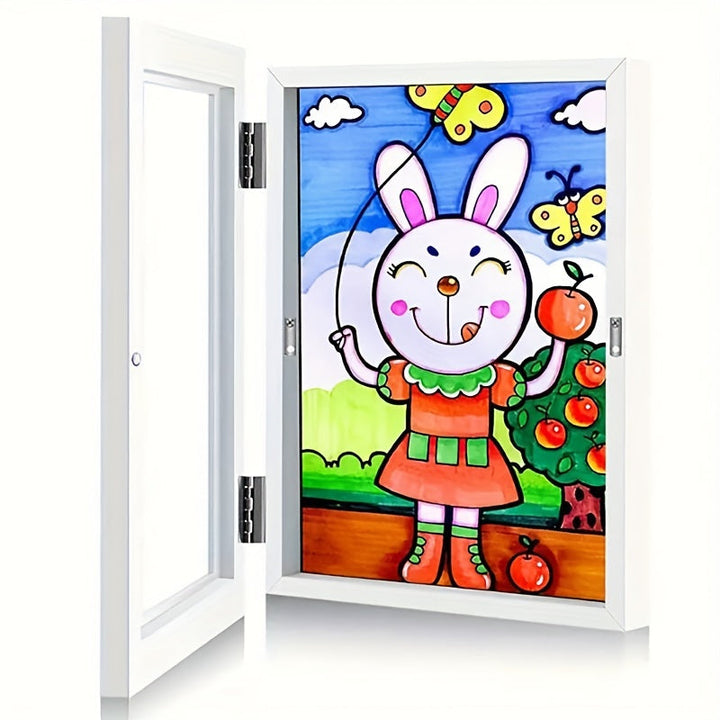 KidArtFrame – Cartoon Kids' Photo Frame with Wooden Frame Bowlift