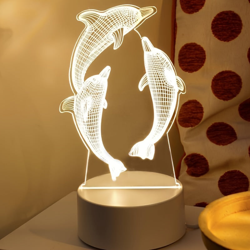 GeoDolphin - Trendy 3D Illusion Table Lighting Bowlift