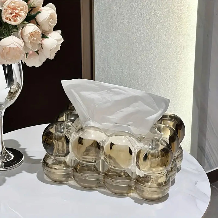 BowLift | LumiScape Tissue Box – Sculptural Acrylic Design for Modern Elegance