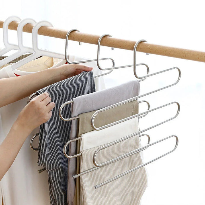 BowLift | 5-Layer Stainless Steel S-Shape Clothes Hanger