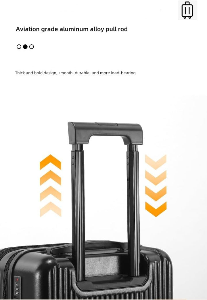 BowLift | Hard Shell Cabin Luggage with Cup Holder, USB Port & TSA Lock