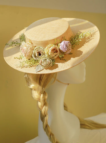 BowLift | Handmade French Hat, Retro And Elegant Hollow Flower Forest Style Flat Hat
