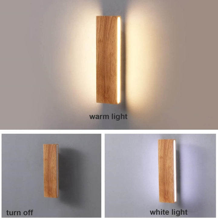BowLift | Wall Light With Rotatable Wood LED Design