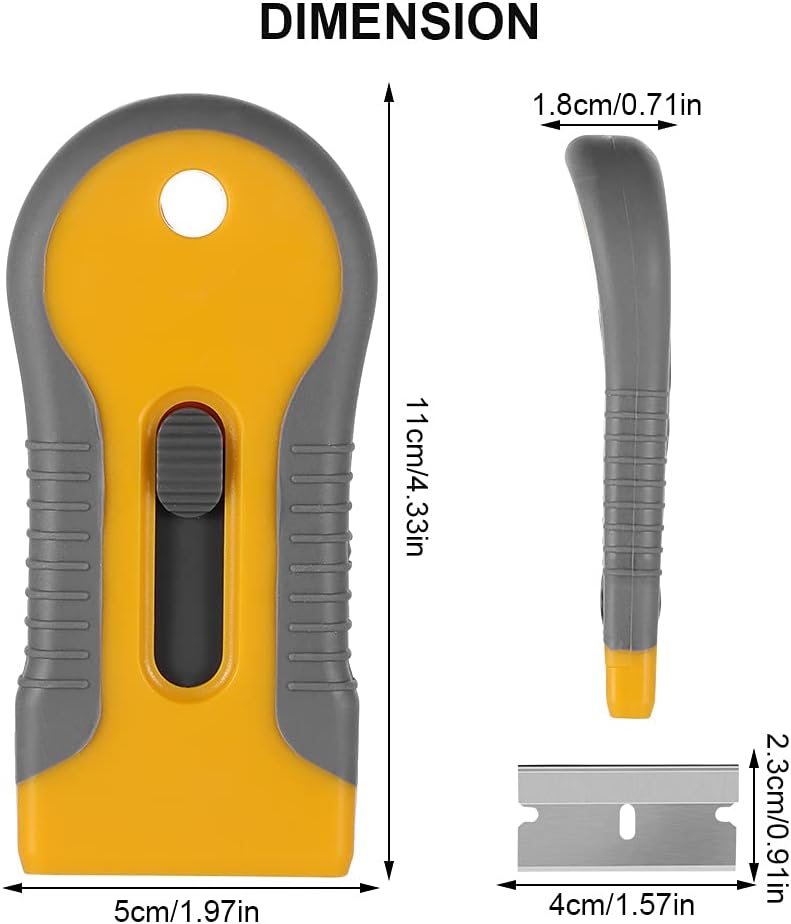 BowLift | Hob Scraper - Premium Razor Blade Scraper Cleaner with 20pcs Replacement Blades