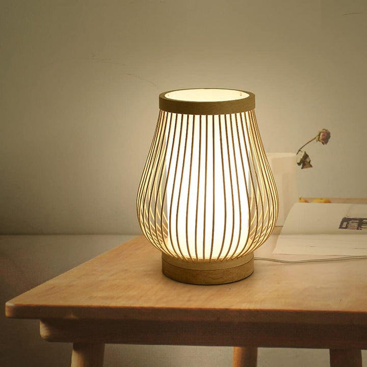 BowLift | Zen-Inspired Bamboo Table Lamp for Bedroom and Living Room
