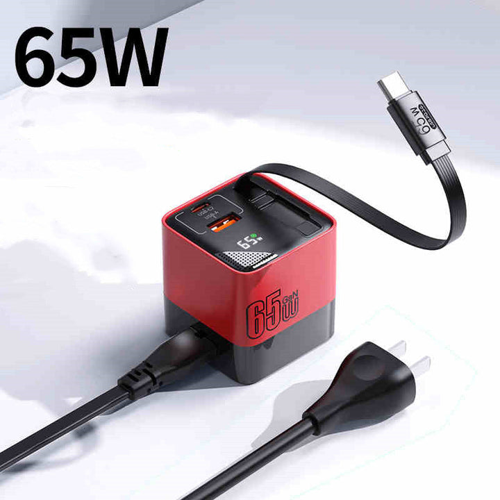 BowLift | USB-C Multi-Port Charger With Built-In Retractable Cable