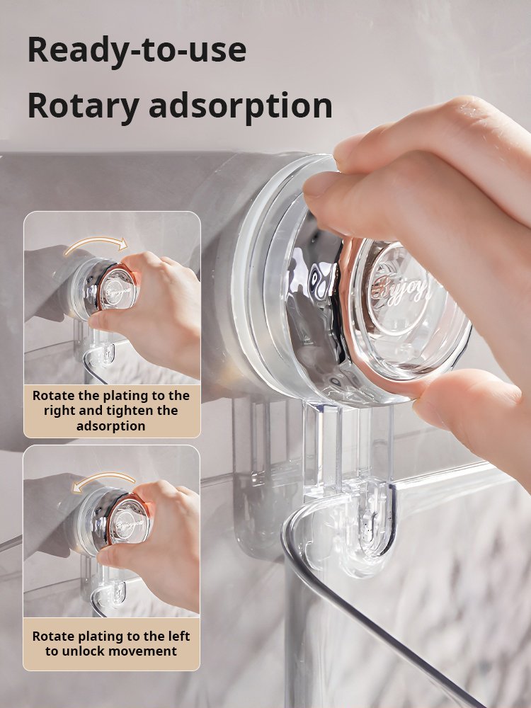 BowLift | Light Luxury Style Glacier Pattern Suction Cup Shelf