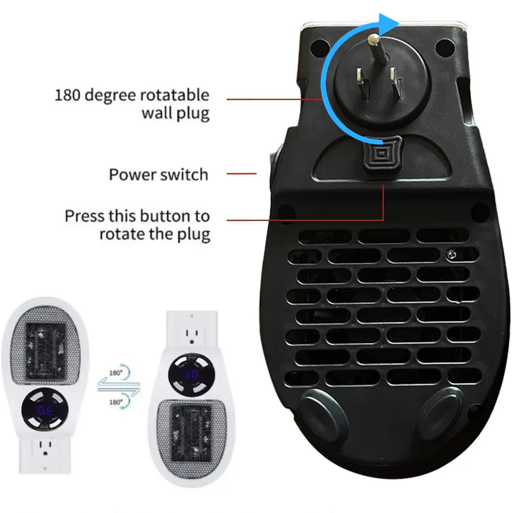 BowLift | 500W Mini Portable Electric Heater