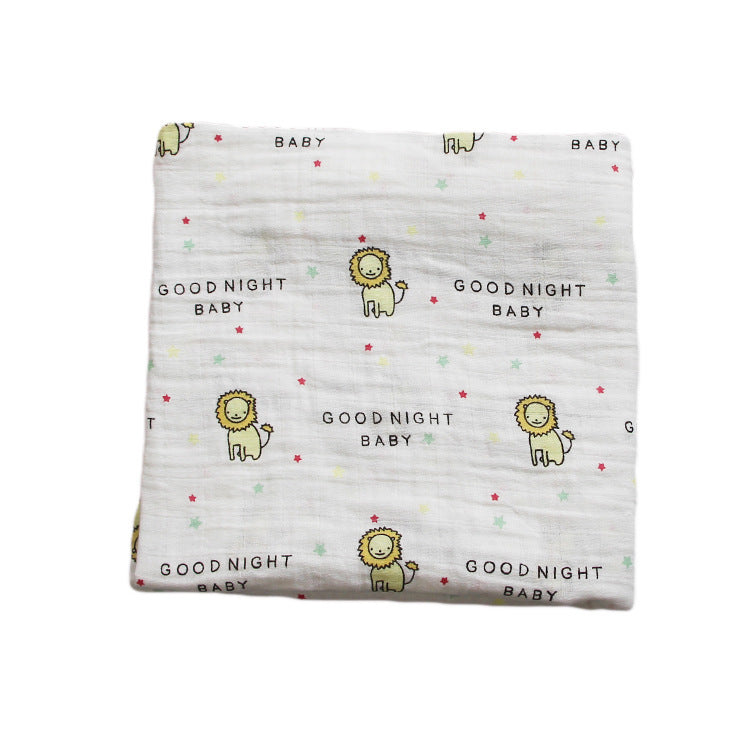 Cute Patterned Muslin Swaddle Blanket Bowlift