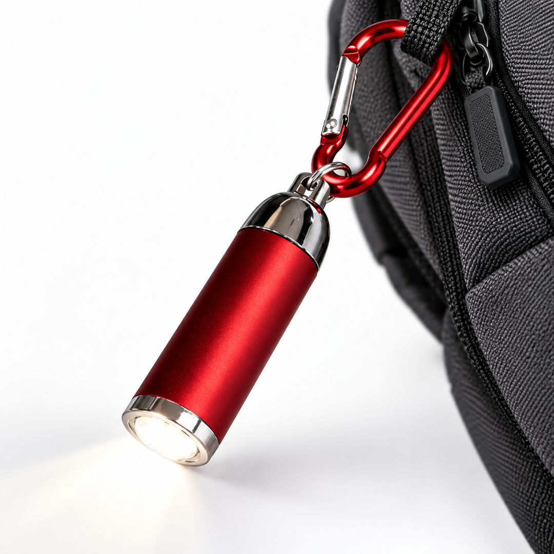 Mini Tactical LED Keychain Flashlight with Carabiner Bowlift
