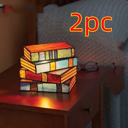 BowLift | Desk lamp with stacked books
